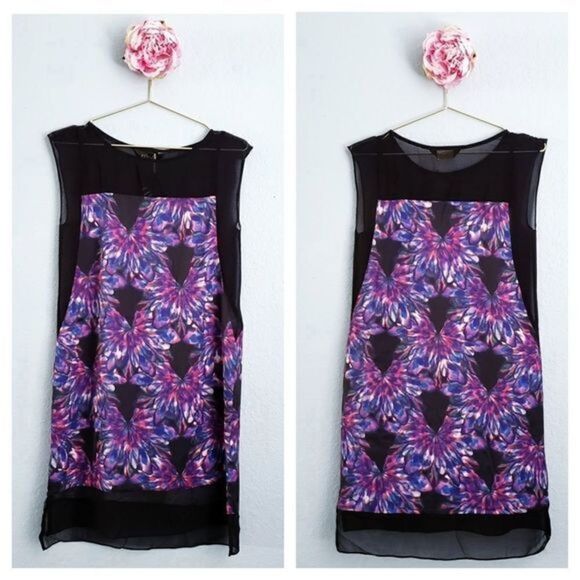 Anthropologie Elliatt Fantasy Floral Kaleidoscope Slip Dress - Picture 1 of 5
